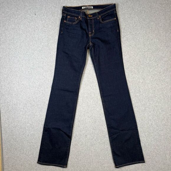 J Brand Women's Size 12 Blue Straight Leg Jeans Stretch Casual - Picture 1 of 10